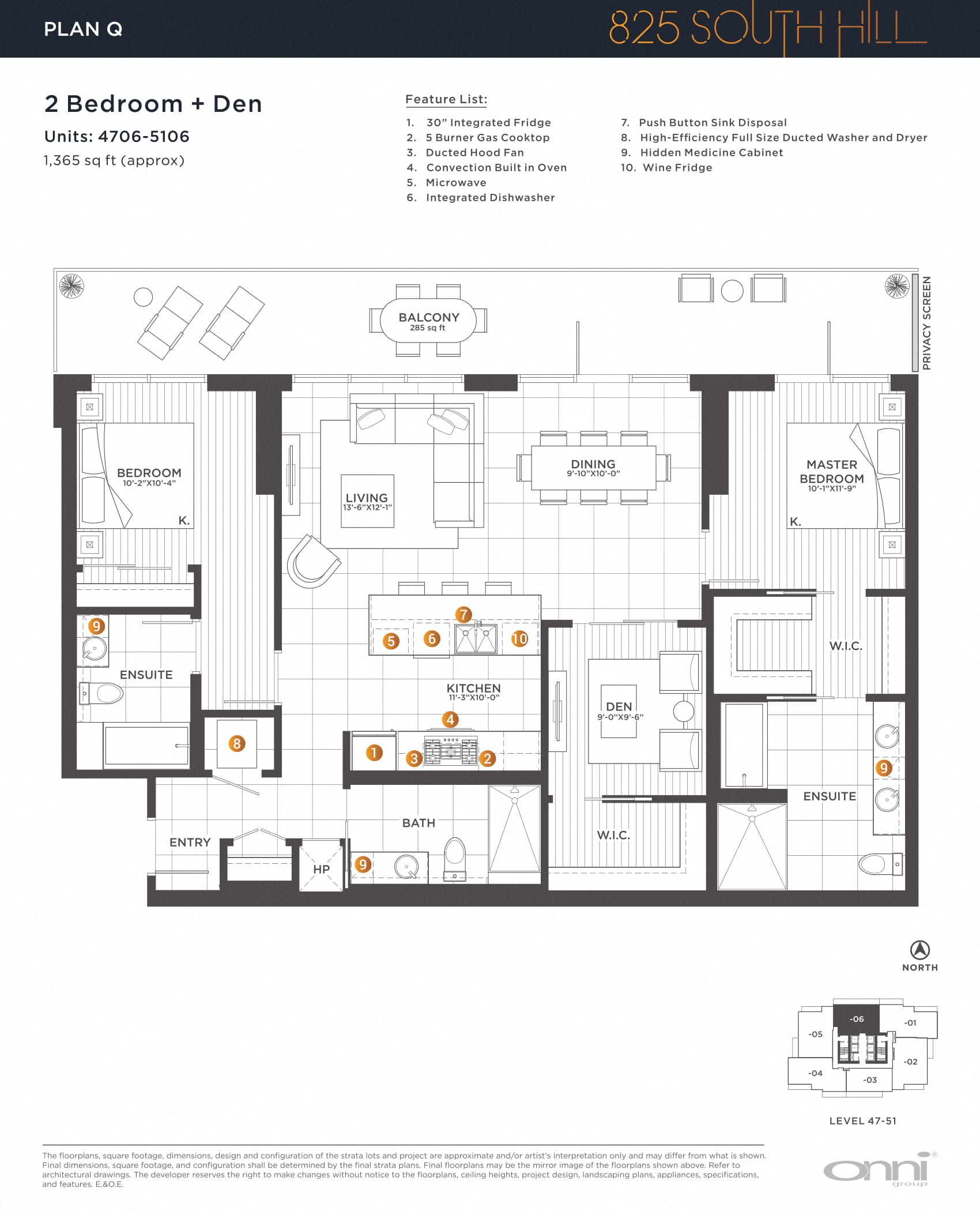 Floor plan for 2 beds, 3 baths, 1364 sqft